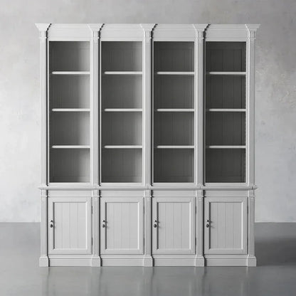 Athens Narrow Bookcase Single Row Display Cabinet
