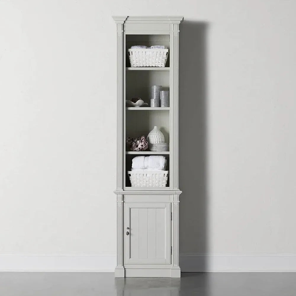 Athens Narrow Bookcase Single Row Display Cabinet