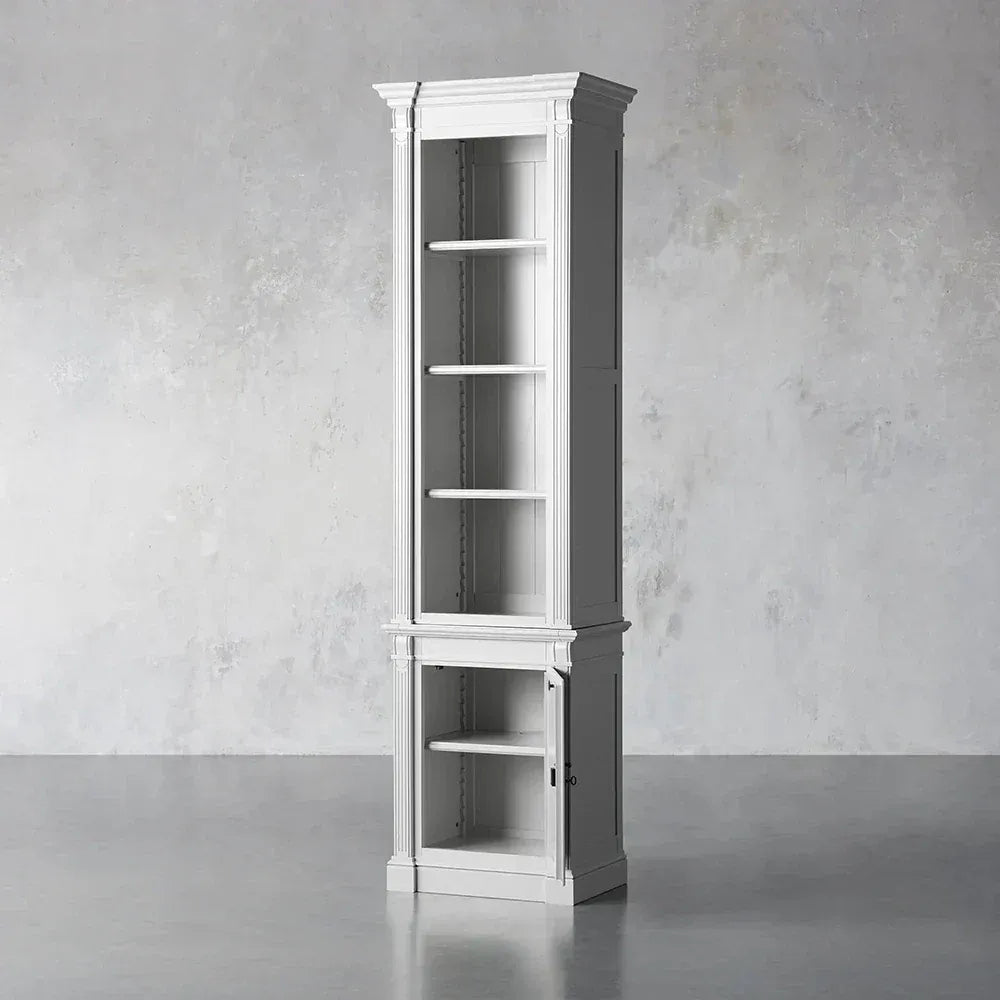 Athens Narrow Bookcase Single Row Display Cabinet