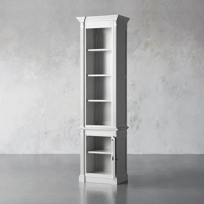 Athens Narrow Bookcase Single Row Display Cabinet