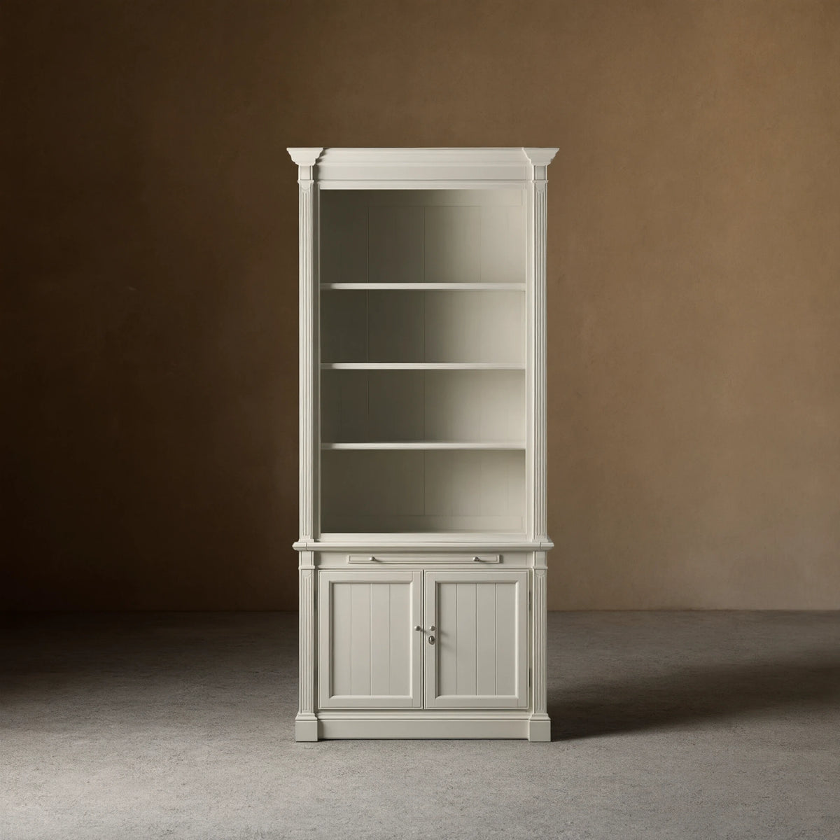 Athens Old-World Modular Solid Wood Bookcase