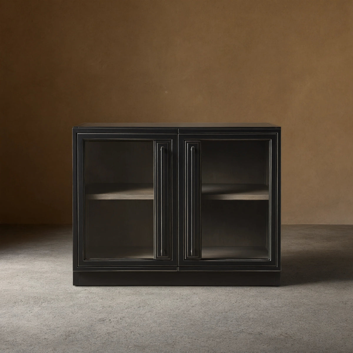 Factory Small Cabinet with Tempered Glass Doors