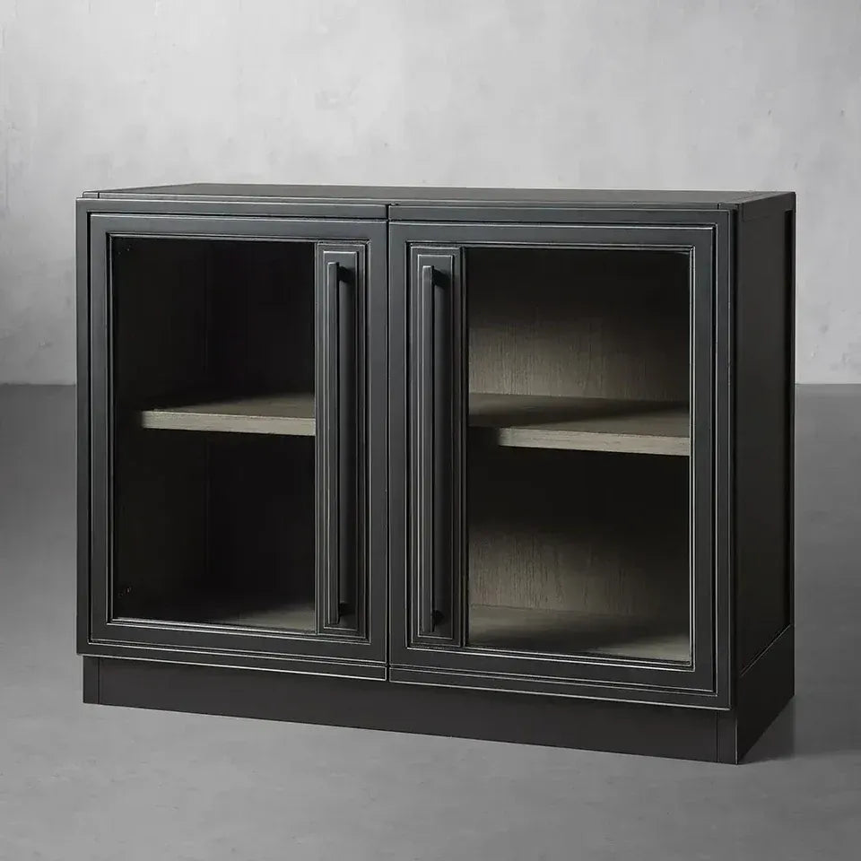 Factory Small Cabinet with Tempered Glass Doors