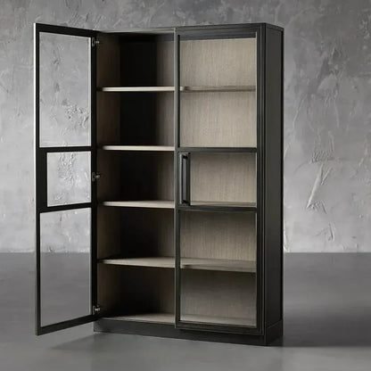 Factory Vintage French Cabinet With Glass Door