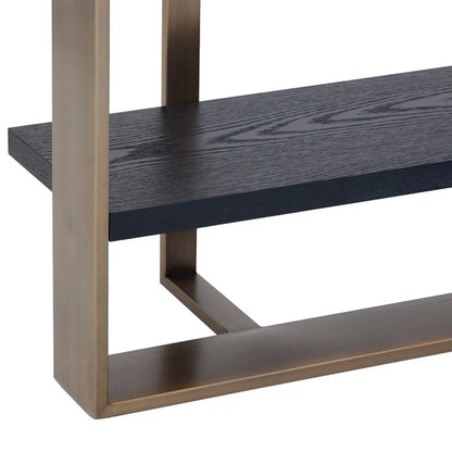 Dolton Modern Bookcase in Stainless Steel Frame