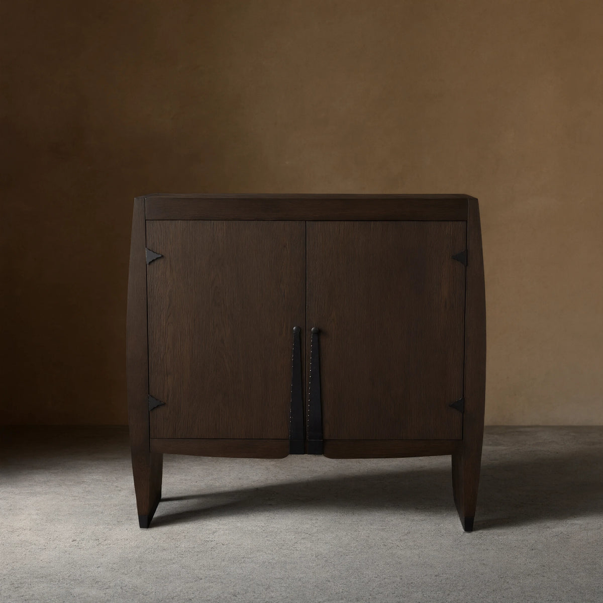 Dacia Solid Oak Storage Cabinet Vintage Sideboard