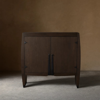 Dacia Solid Oak Storage Cabinet Vintage Sideboard