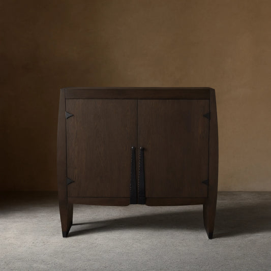 Dacia Solid Oak Storage Cabinet Vintage Sideboard