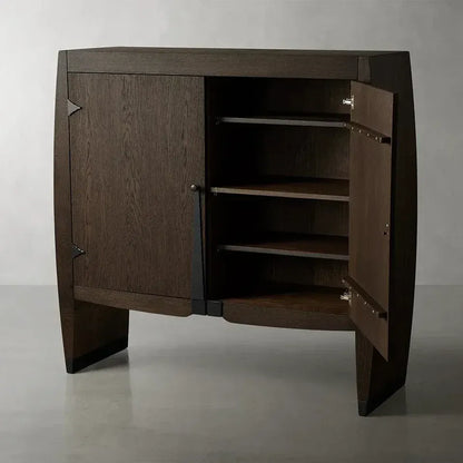 Dacia Solid Oak Storage Cabinet Vintage Sideboard