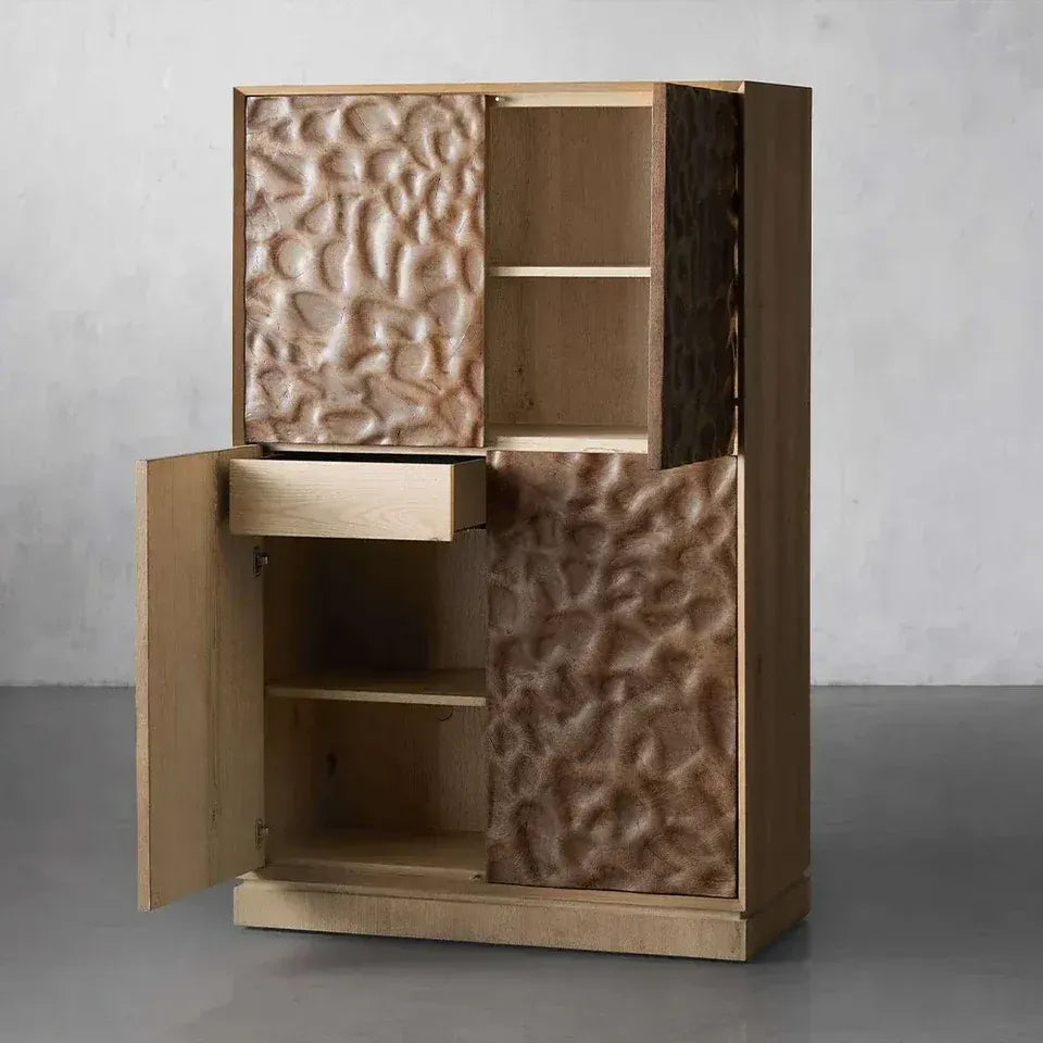 Condesa Hand-Carved Cabinet With 2 drawers