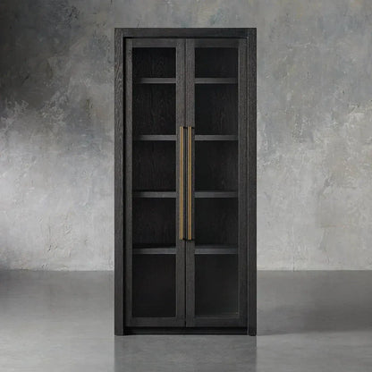 Bodhi Solid White Oak Display Cabinet with Glass Door