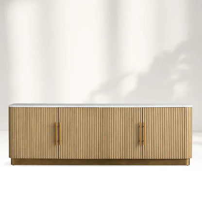 Finnley Sideboards Living Room Media Cabinets with Marble Top