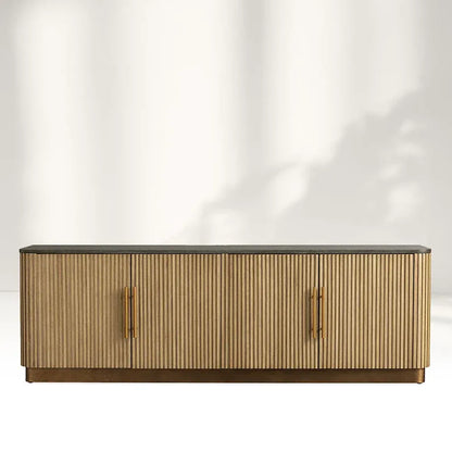 Finnley Sideboards Living Room Media Cabinets with Marble Top