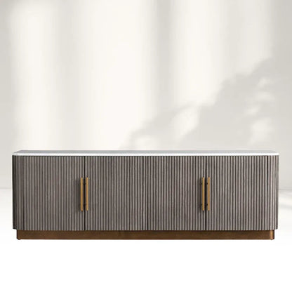 Finnley Sideboards Living Room Media Cabinets with Marble Top