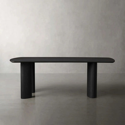 Theo Curved Dining Table Solid Oak Design with Sculptural Base