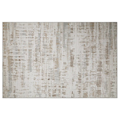 Puxina Abstract Linear Texture Neutral Area Rug with Minimalist Order & Casual Art Carpet Modern Linear Texture Style