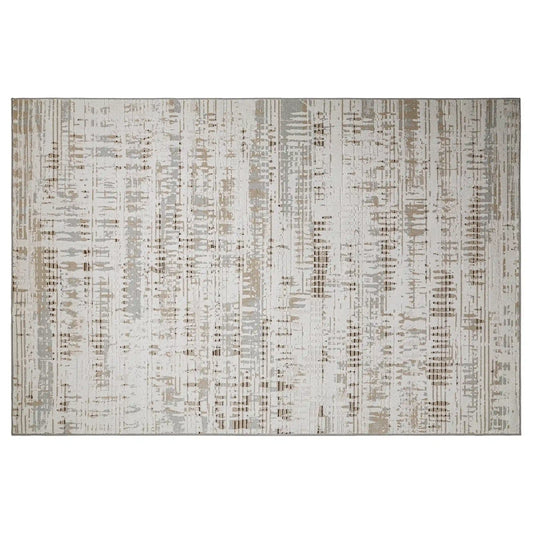 Puxina Abstract Linear Texture Neutral Area Rug with Minimalist Order & Casual Art Carpet Modern Linear Texture Style