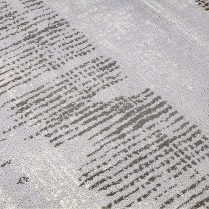 Puxina Soft Linear Texture Neutral Area Rug with Minimalist & Relaxing Carpet Soft Script Texture Style