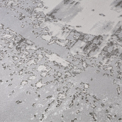 Puxina Horizon Soft Linear Texture Neutral Area Rug with Minimalist & Naturally Relaxed Carpet Grey Layered Horizon Style