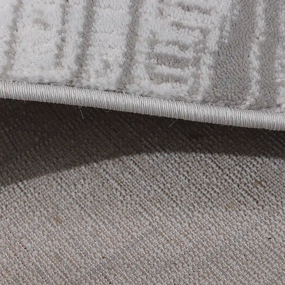 Puxina Layered Grid Abstract Neutral Area Rug with Minimalist Modern Wabi-Sabi Style Carpet Misty Grid Style