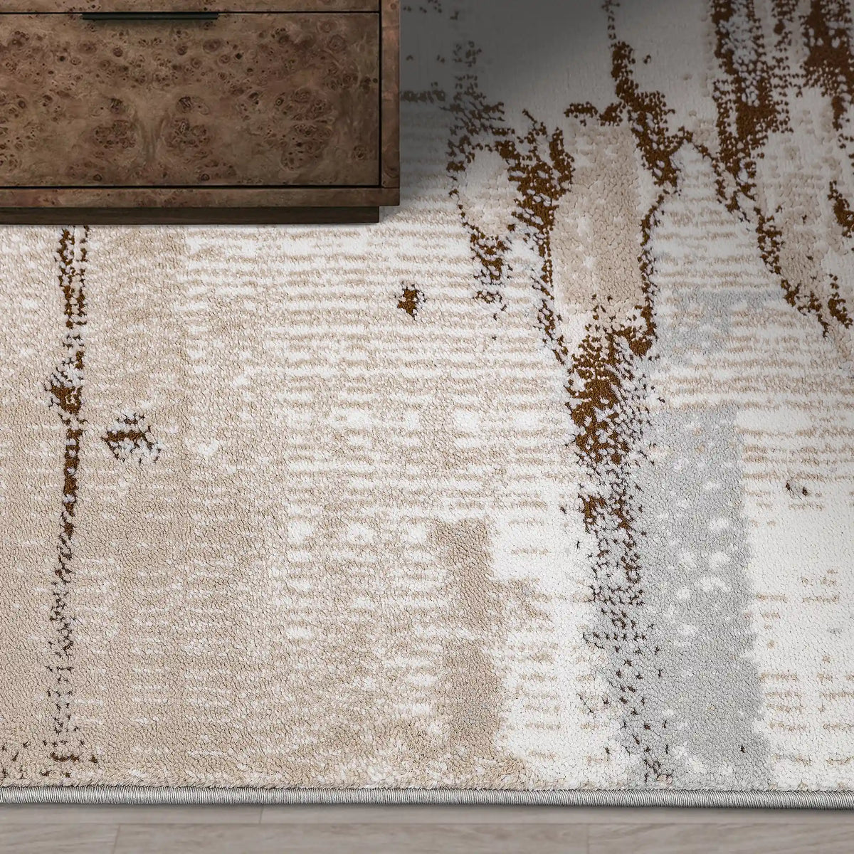 Puxina Vertical Drift Modern Living Area Rug with Vertical Blending & Mottled Urban Texture Carpet
