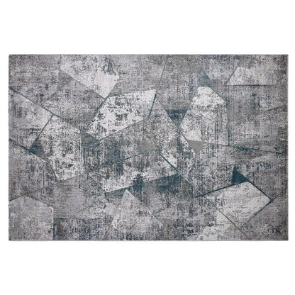 Torino Fragmented Mosaic Abstract Neutral Area Rug Modern Distressed Fragmented Geometric Style Carpet