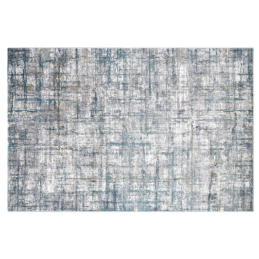 Torino Interwoven Grid Abstract Neutral Area Rug Understated Textured Carpet Modern Minimalist Grid Style
