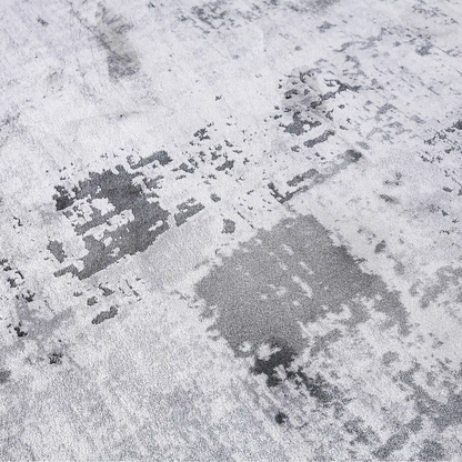 Torino Washed Linear Layered Abstract Neutral Area Rug Vintage-Style Relaxed Carpet Modern Washed Distressed Style
