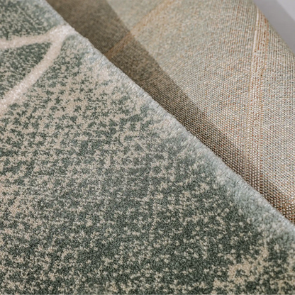 Torino Faceted Grid Abstract Neutral Area Rug with a Sense of Order & Design Carpet Modern Geometric Starburst Style
