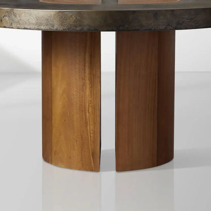 Reclaimed Yukas Wood Acacius Round Dining Table