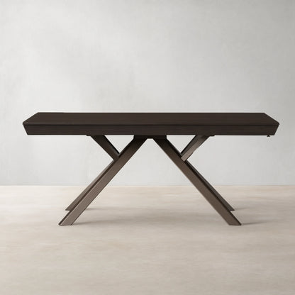 Powell Expandable Wood Dining Table with Steel Base
