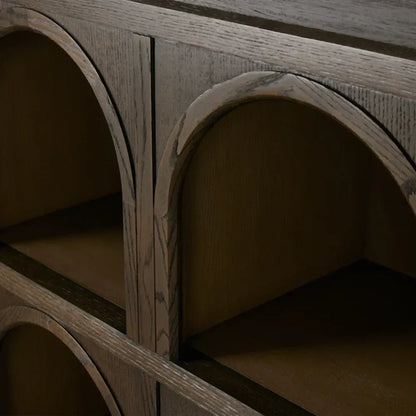 Hattie Solid Oak Arched Storage Cabinet