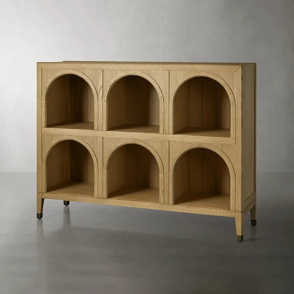Hattie Solid Oak Arched Storage Cabinet