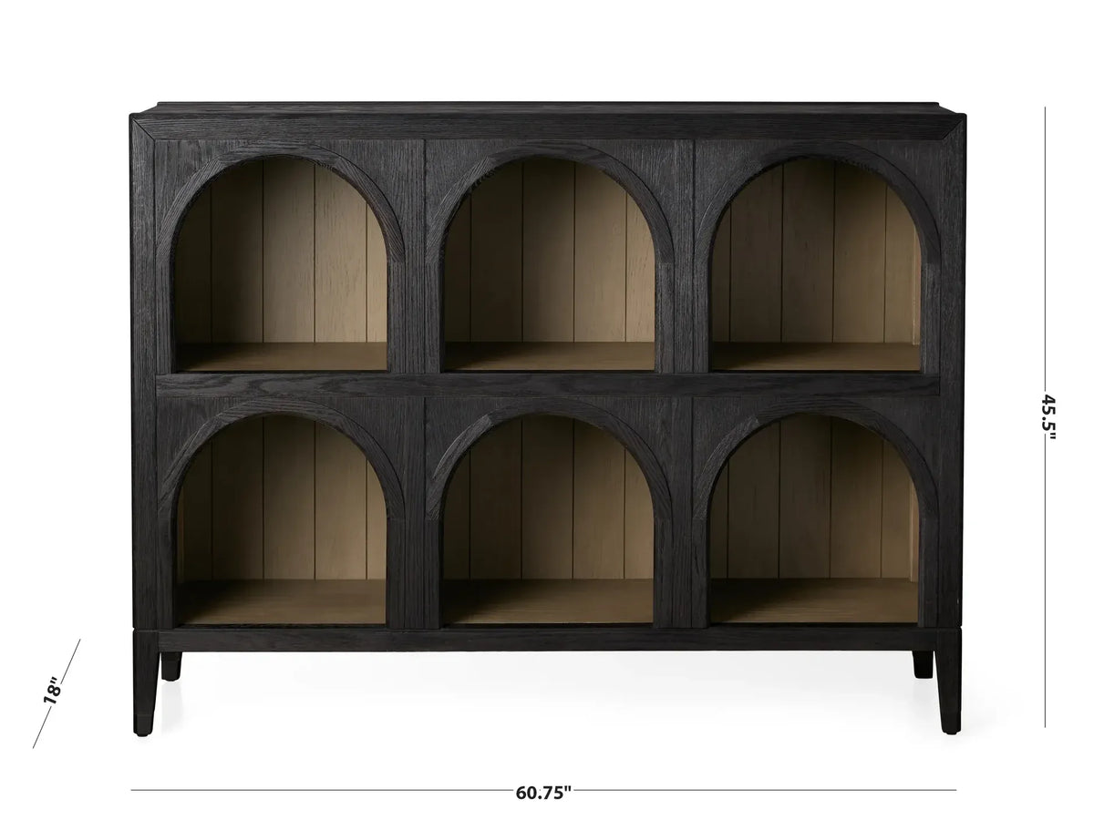 Hattie Solid Oak Arched Storage Cabinet
