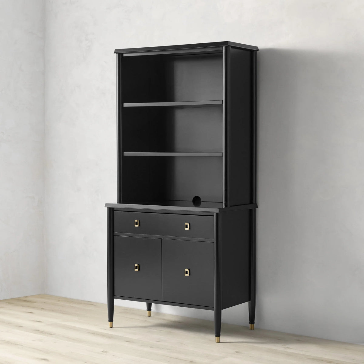 Lavenir French-Inspired Storage Hutch Modular Shelving & Cabinet