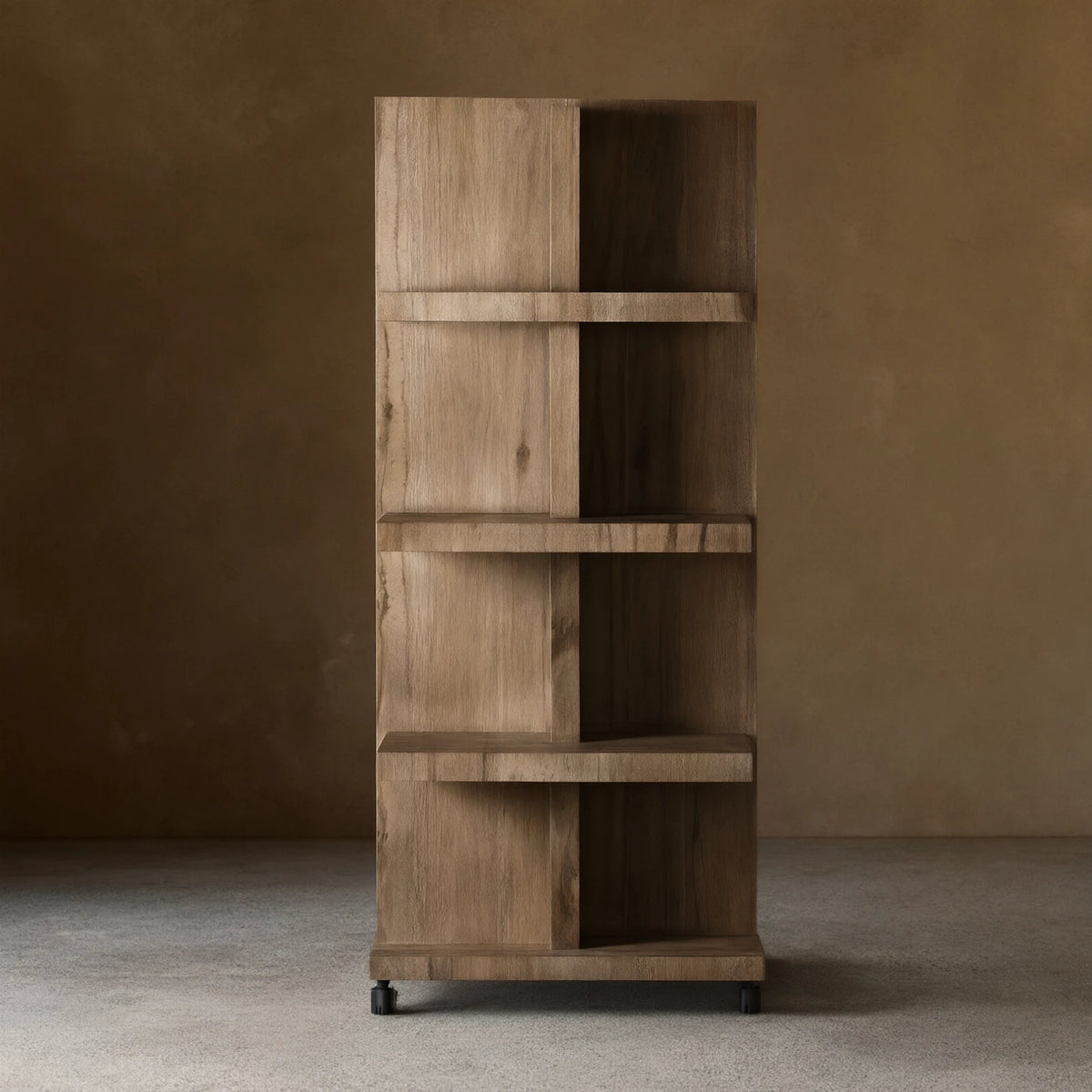 Leandro Solid Oak Wood Bookcase