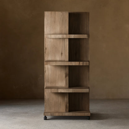 Leandro Solid Oak Wood Bookcase