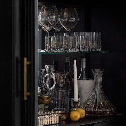 Louis Wood Bar Cabinet Constructivist-Inspired Wine Cabinet With Drawer