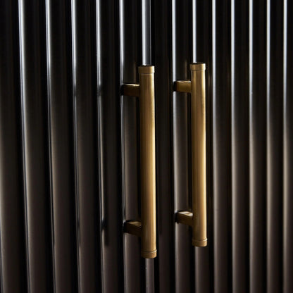 Louis Wood Bar Cabinet Constructivist-Inspired Wine Cabinet With Drawer