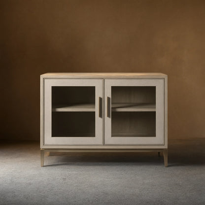 Malone Wood Sideboard Buffet Storage Cabinet With Two-Door Glass