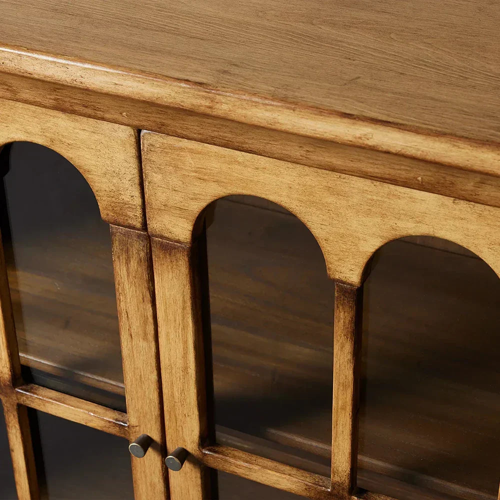Merritt Low Dining Buffet Cabinet Solid Pine Sideboard
