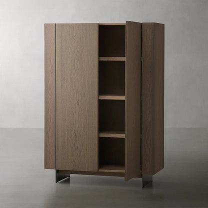 Mihaela Chestnut Wood Sideboard Buffet Storage Cabinet