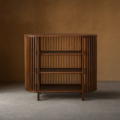 Paige Low Reeded Storage Cabinet