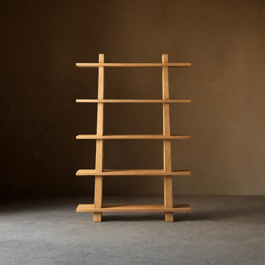 Panta Romanian oak Wood Bookcase