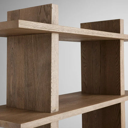 Panta Romanian oak Wood Bookcase