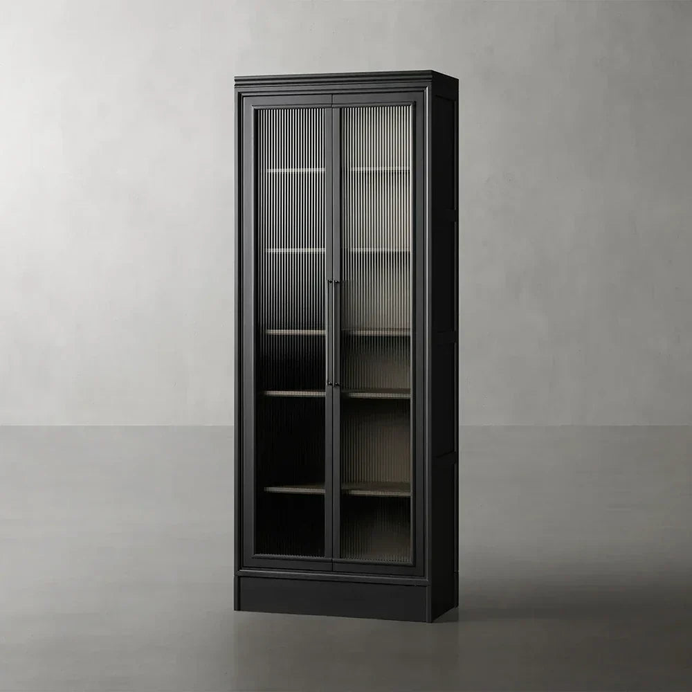 Rowan Modular Tall Display Cabinet Reeded Glass Doors