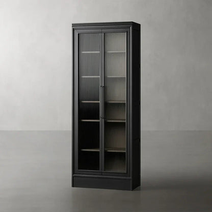 Rowan Modular Tall Display Cabinet Reeded Glass Doors