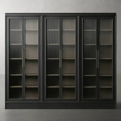 Rowan Modular Tall Display Cabinet Reeded Glass Doors