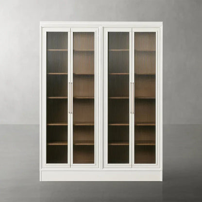 Rowan Modular Tall Display Cabinet Reeded Glass Doors
