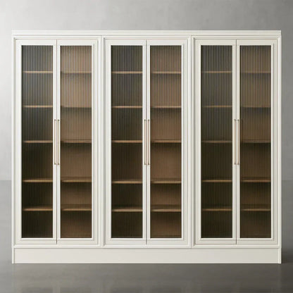 Rowan Modular Tall Display Cabinet Reeded Glass Doors